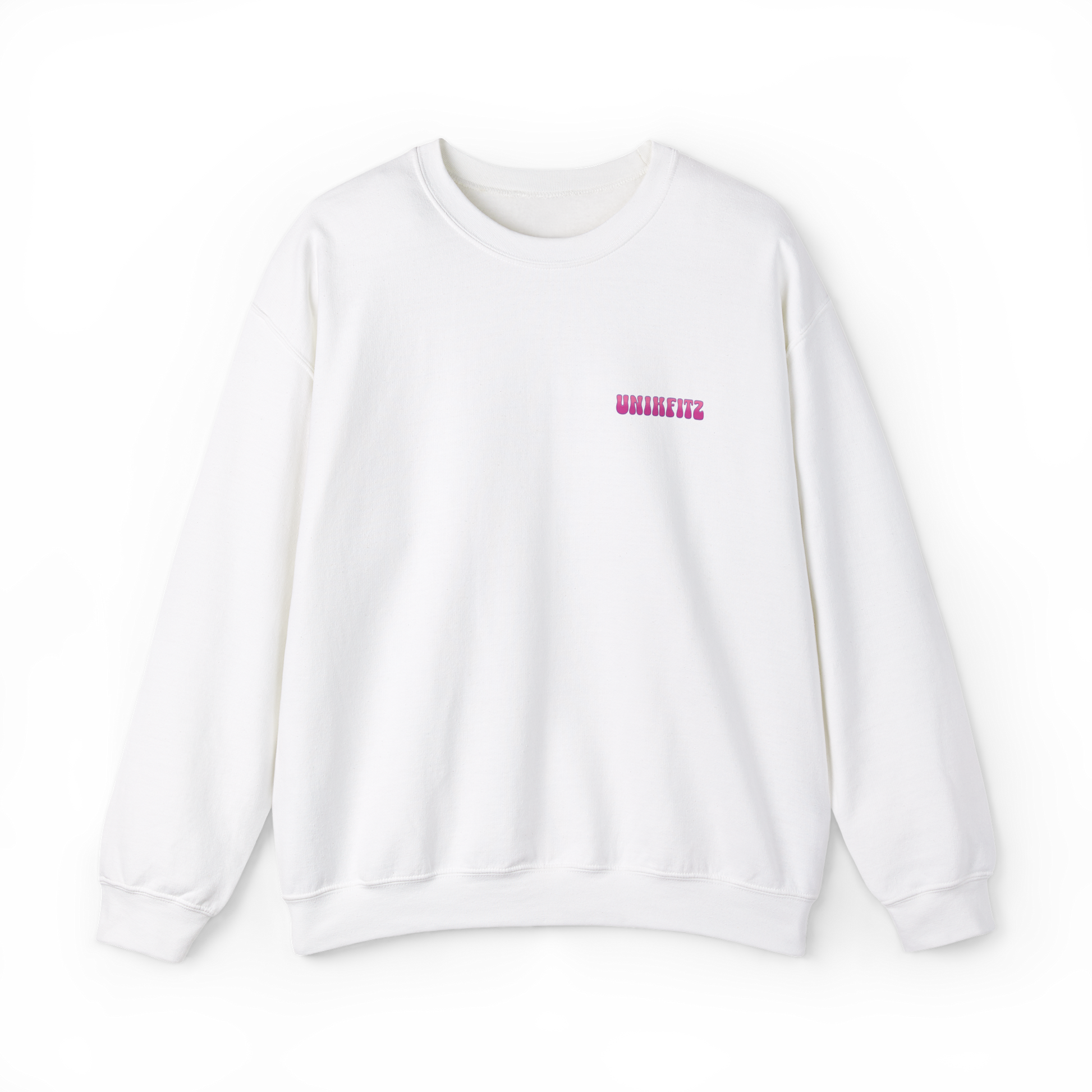 Dreams Have No Limits women's Sweatshirt by UNIKFITZ in white, showcasing a clean, modern aesthetic. This high-quality streetwear piece is perfect for women's wear, gym sessions, and casual styling, blending comfort and bold fashion.