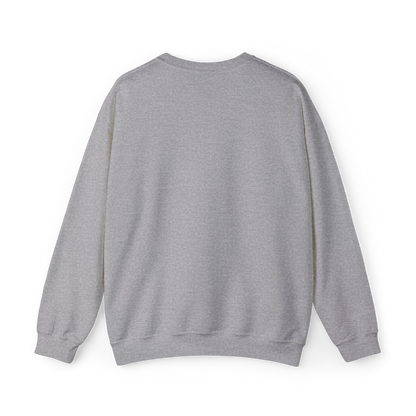 Back view of the Forged in Chaos grey Men's Sweatshirt by UNIKFITZ, showcasing its clean, minimalist design. This essential Australian streetwear piece offers a relaxed fit, ribbed cuffs, and premium cotton blend, making it a go-to choice for men's wear, gym style, and everyday layering