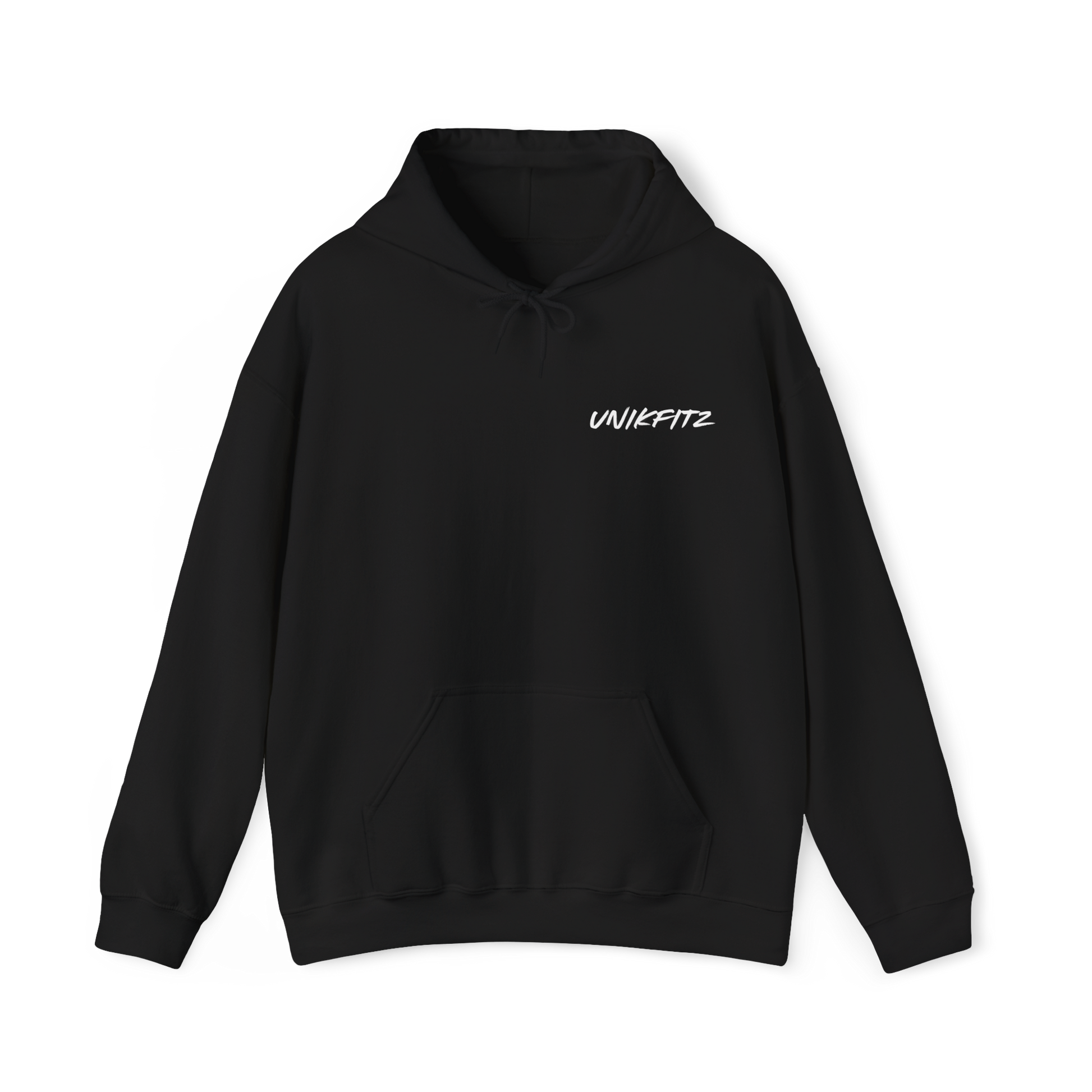 Live to Inspire women's Hoodie – a black streetwear hoodie with minimalist UNIKFITZ branding, designed for comfort and durability. A must-have in Australian streetwear, women's wear, and essential t-shirts for women, blending bold style with gym-ready performance