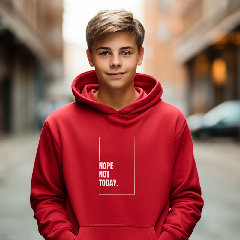 Red youth hoodie hotsell
