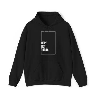 Nope Not Today women's black Hoodie by UNIKFITZ – a bold, street-ready hoodie blending Australian streetwear with essential t-shirt aesthetics. Designed for gym-goers, casual wear, and everyday statement fashion