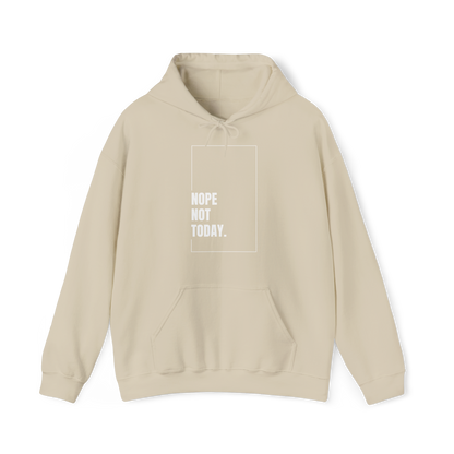 Nope Not Today women's beige Hoodie by UNIKFITZ – a bold, street-ready hoodie blending Australian streetwear with essential t-shirt aesthetics. Designed for gym-goers, casual wear, and everyday statement fashion