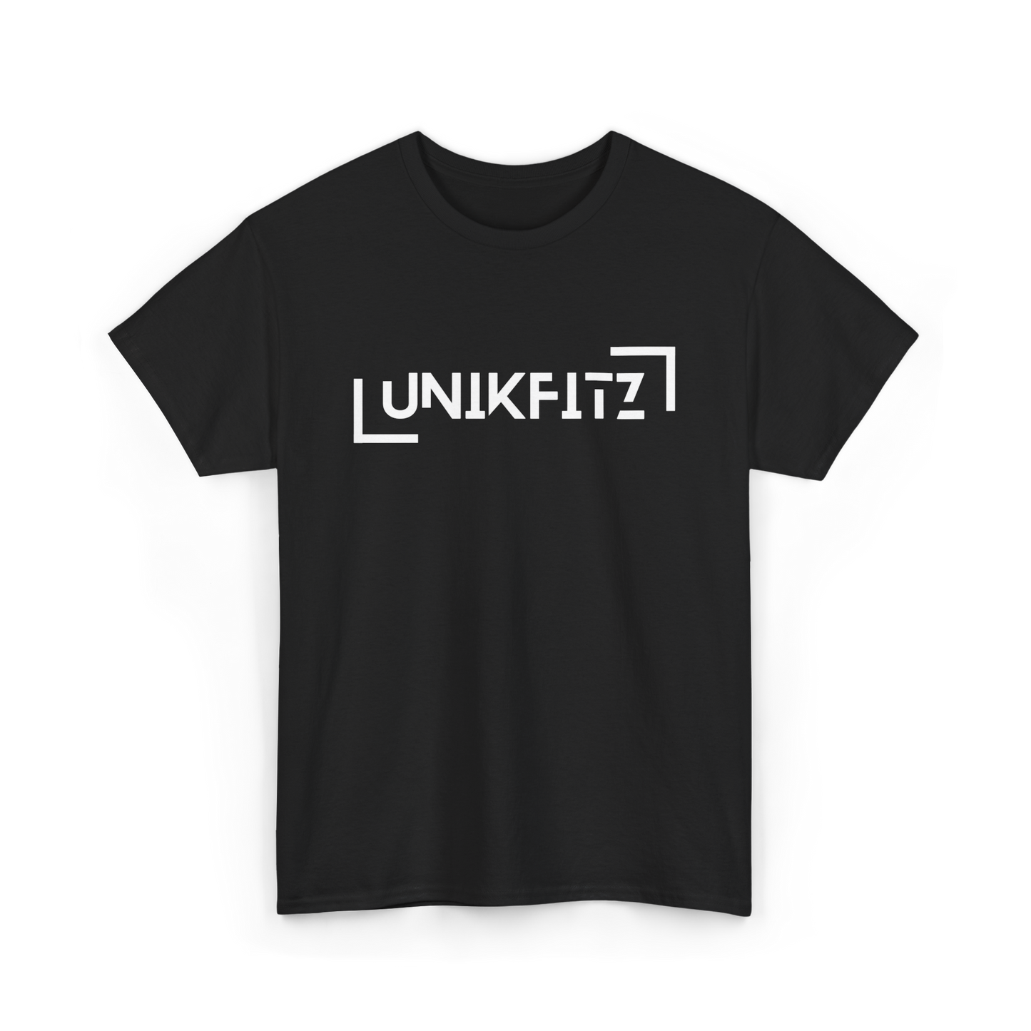 UNIKFITZ Square T-SHIRT - Black t shirt-Tee-Shirt - Front picture | UNIKFITZ t-shirt only