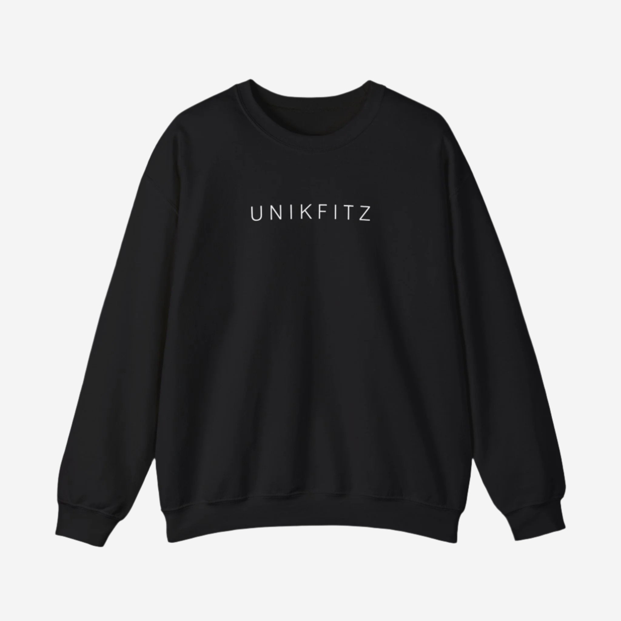 Black sweatshirt with white writing top