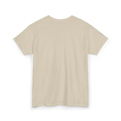 Full back view of the 'Don't Listen to the Outside Noise' women's t-shirt in sand color by UNIKFITZ. A premium women's t-shirt featuring a seamless design and a minimalist aesthetic, making it an ideal essential t-shirt for women who embrace bold street wear.